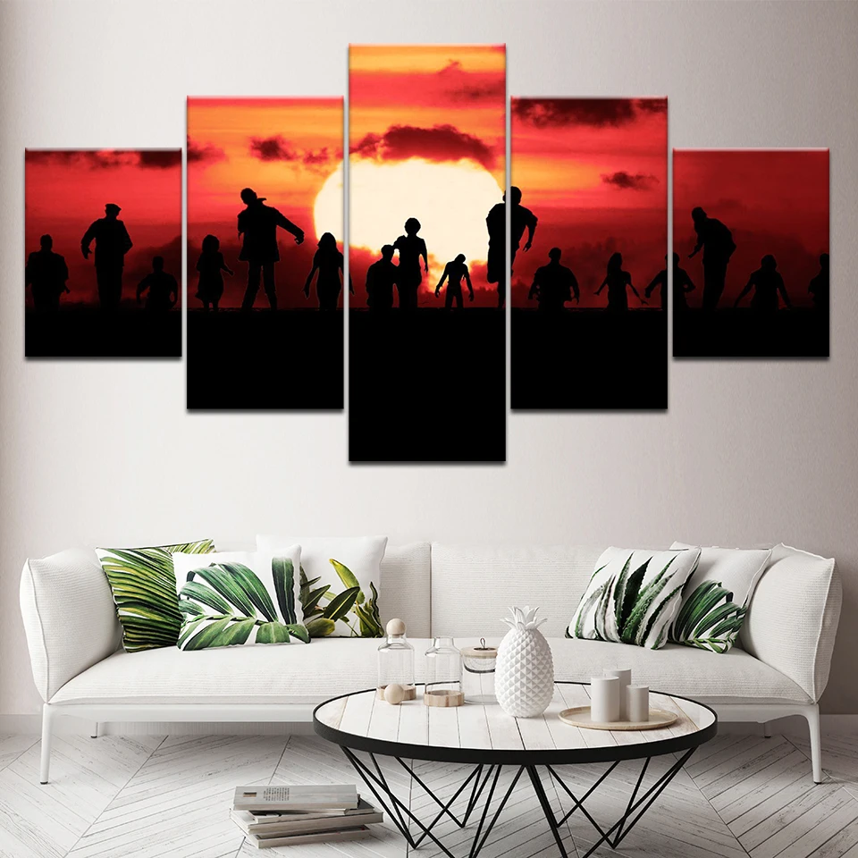 Современный декоративный каркас для гостиной настенное искусство 5 шт. картины