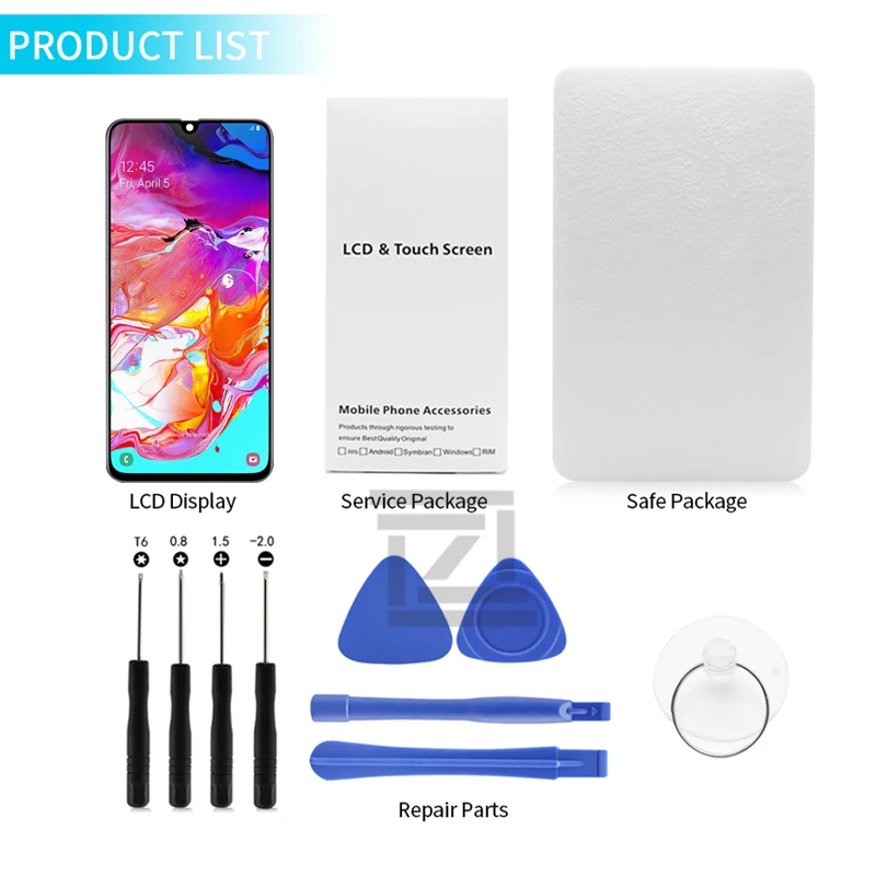 Супер AMOLED для samsung galaxy A70 A705 A705F SM-A705F SM-A7050 lcd сенсорный экран дигитайзер сборка для samsung A70 lcd