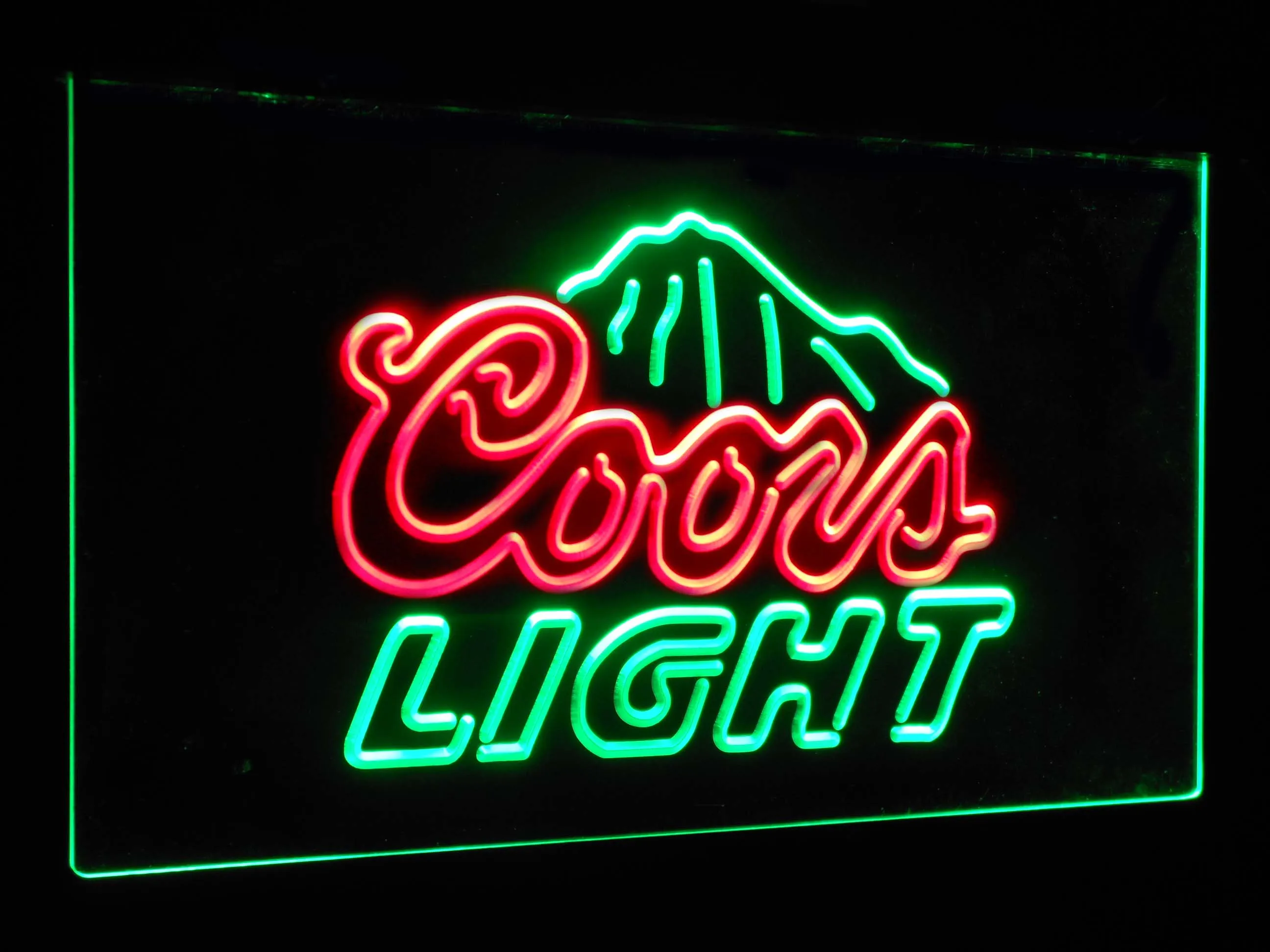Green and Red Coors светильник, горный пивной бар, украшение, подарок, двойной цвет, светодиодный неоновый светильник, вывески, st6-a2012 - Цвет: Green and Red