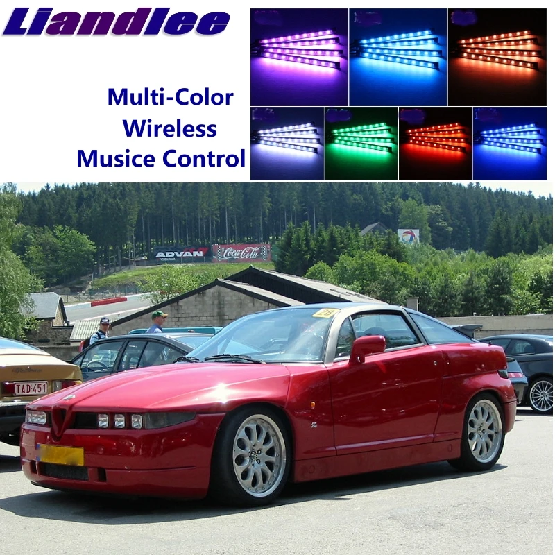 

LiandLee Car Glow Interior Floor Decorative Atmosphere Seats Accent Ambient Neon light For Alfa Romeo RZ / SZ AR ES-30