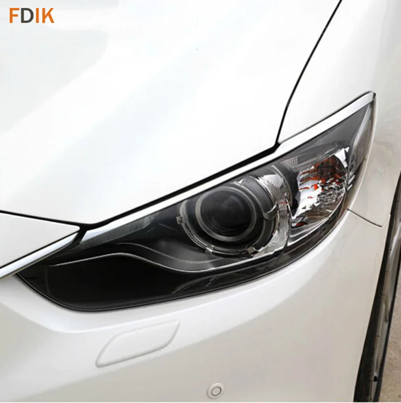 2 шт. хромированные передсветильник для Mazda 6 Atenza M6 2014 2015 2016|trim cover|head light covereyebrow trim |