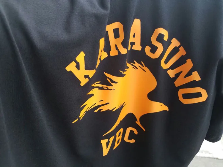 Футболка Haikyuu Karasuno High School VBC Crow базовая футболка с принтом аниме короткий рукав|shirt