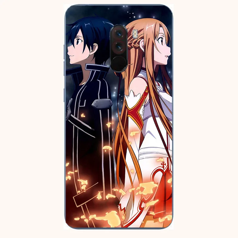 Sword Art Online Anime Manga Silicone Case For Xiaomi PocoPhone Poco F1 F2 M2 M3 C3 F3 X2 X3 GT NFC Pro Smart Phone Print Cover | Мобильные