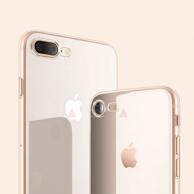 Ультратонкий Прозрачный чехол NAGFAK для iPhone 8 7 Plus 6 6S мягкий из ТПУ телефона|case for