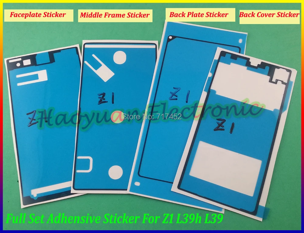 10 шт./лот Передняя средняя наклейка батарея задняя крышка клейкая лента для Sony