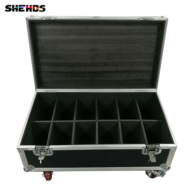 Кейс для полета Быстрая доставка с 12 шт. диско DJ плоский SlimPar Quad 7x12 Вт RGBW цвет