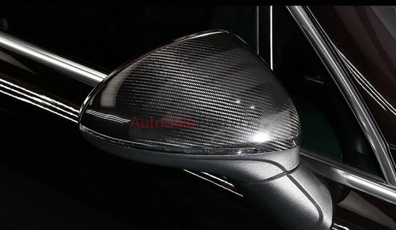 Для Porsche Cayenne 2011 2012 2013 2014 Настоящее углеродное волокно заднего вида крышка зеркала