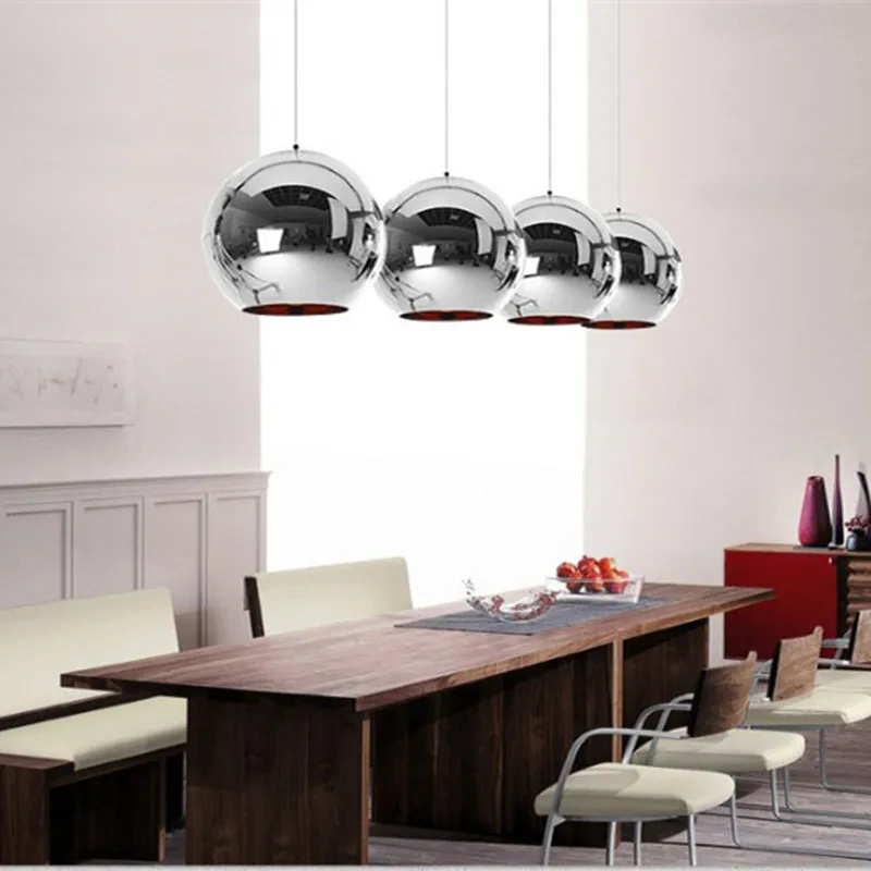 

Copper Ball pendant lights kitchen Shade Modern Glass Globe Pendant Lighting Round Ceiling Lamp Fixture dining light living room