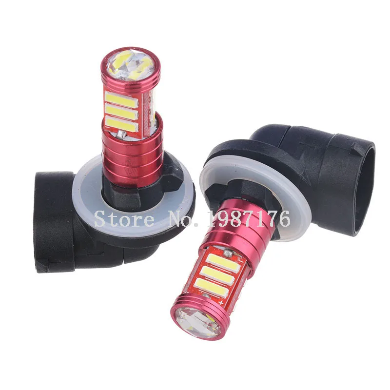 Автомобильная фара H27W2 PGJ13 2X881 холодный белый свет 550 люменов 7020 11 SMD лампа для