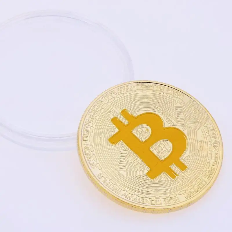 Позолоченные памятные монеты биткоины Коллекционная художественная коллекция сувенир