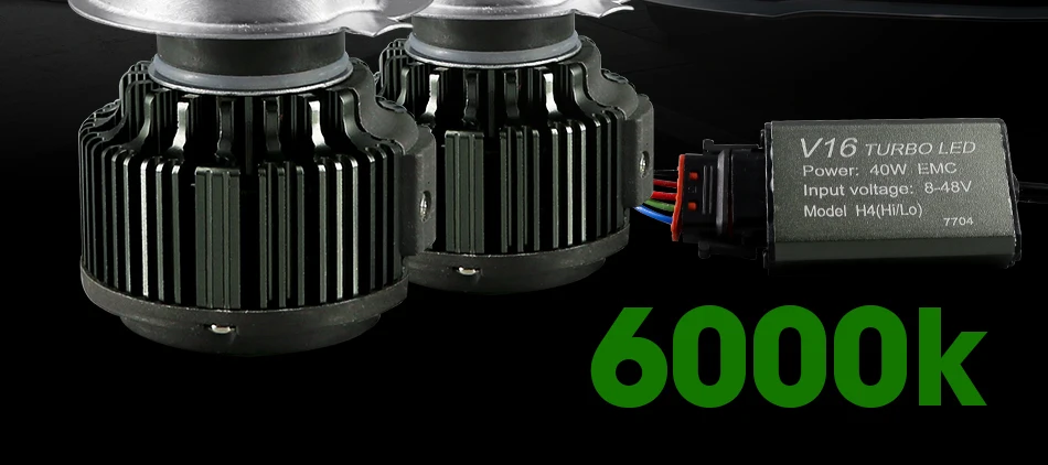Hlxg V16 турбо светодиодный рабочий светильник 3600lm H4 hi/lo H7 H11 9005 9006 HB4 HB3 все в одном автомобиле светодиодный головной светильник H8 H9 автомобильные лампы