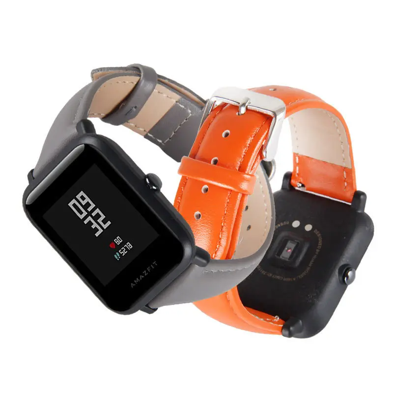 Ремешок из натуральной кожи для смарт часов Xiaomi Huami Amazfit Bip BIT PACE