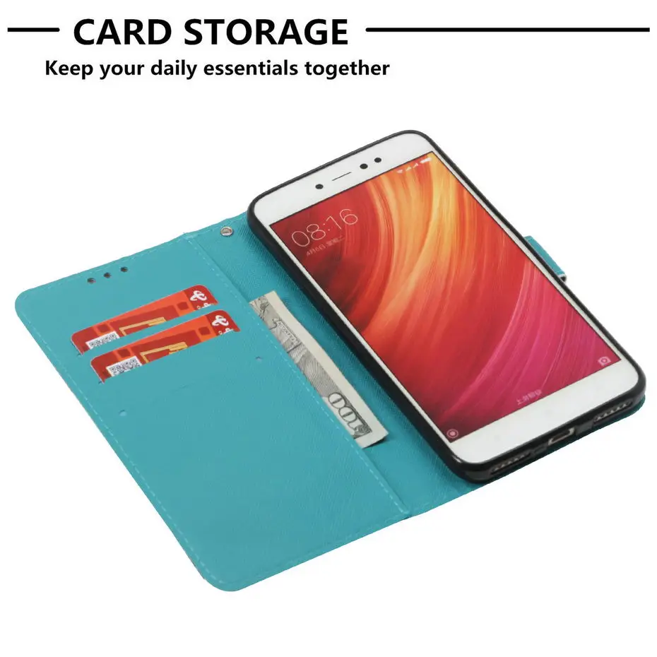 Роскошный чехол кошелек с 3d рисунком для Xiaomi RedMi Not 5A 32/64 ГБ Стильный книжка Redmi Note