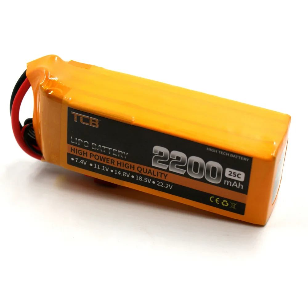 TCB RC Lipo аккумулятор 14.8 В 2200 мАч 25C 4S для самолета Drone quadrotor Batteria вертолет высокое