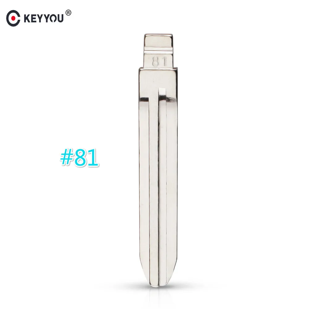 

KEYYOU 10 pcs/lot Metal Blank Uncut Flip KD Remote Key Blade Type #81 for Geely UK Cross