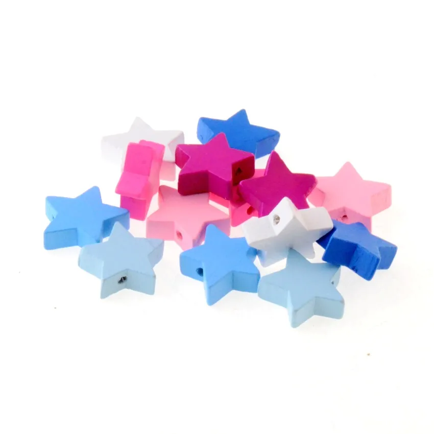 20 шт. 19x19 мм деревянная краска для детских поделок сделай сам|spacer beads|star spacer beadsbeads