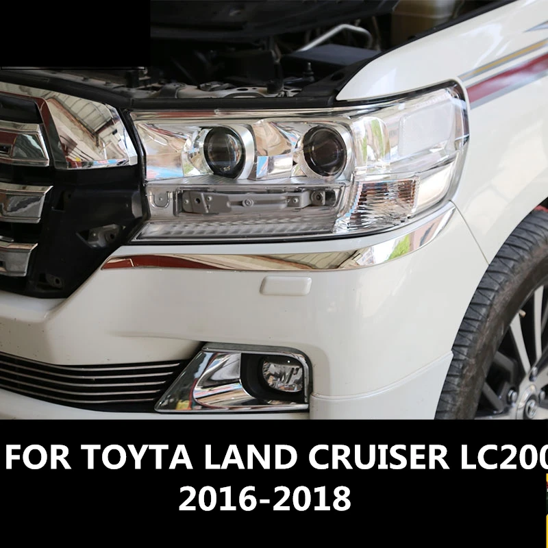 Для TOYTA LAND CRUISER LC200 2016 2018 фары для бровей Веки аксессуары передняя фара брови