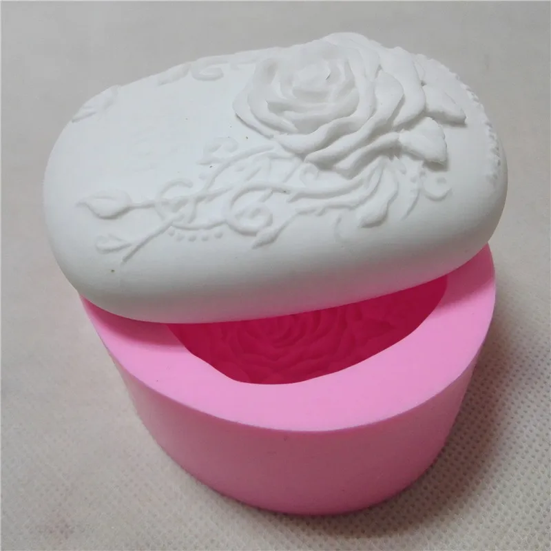 Отличная форма для мыла ручной работы любовь Роза овальных цветов силиконовые