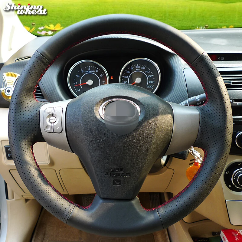 

BANNIS Hand-stitched Black Leather Car Steering Wheel Cover for Great Wall Haval Hover M1 M2 M4 C20R voleex c30