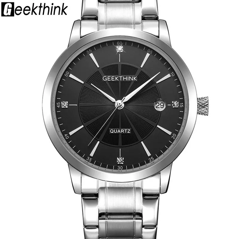 GEEKTHINK Top классические брендовые Модные мужские полностью стальные ультратонкие