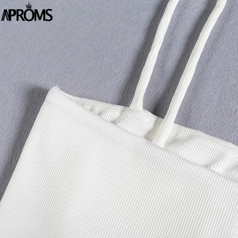 Aproms, уличная одежда, базовая майка, модная,, женская, на тонких бретелях, трикотажная, ребристая, обрезанная майка, короткий, эластичный бюстгальтер, футболки, футболка