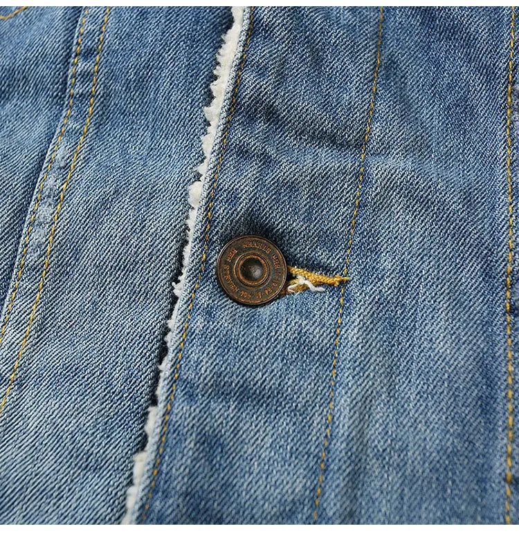 New Men Jacket and Coats Lined Denim Jackets Mens Jeans Jacket Thicken Warm