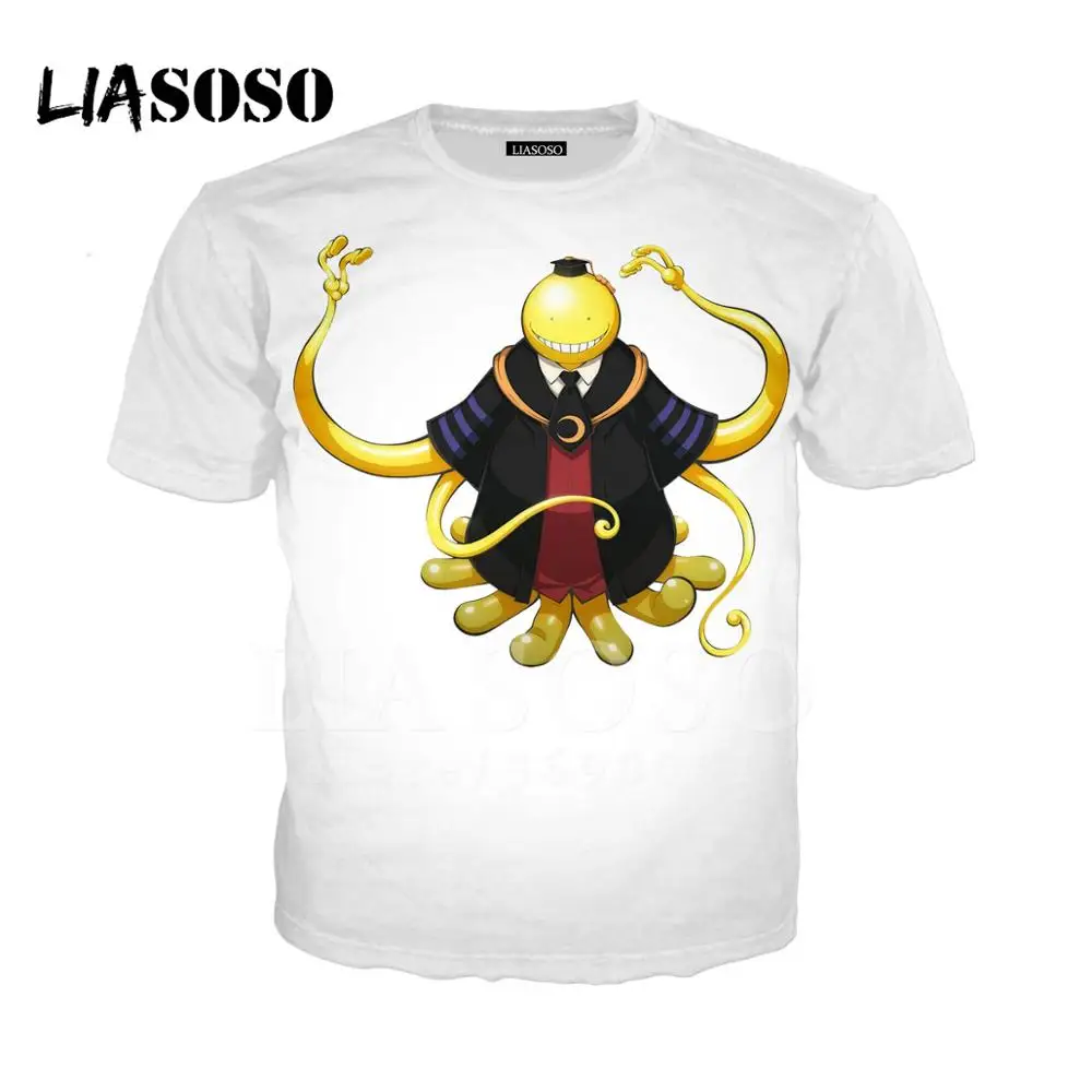 11 LIASOSO 3D принт унисекс Аниме Убийца класс Korosensei футболка Летняя футболка хип хоп Пуловер короткий рукав X1291 - Цвет: 11