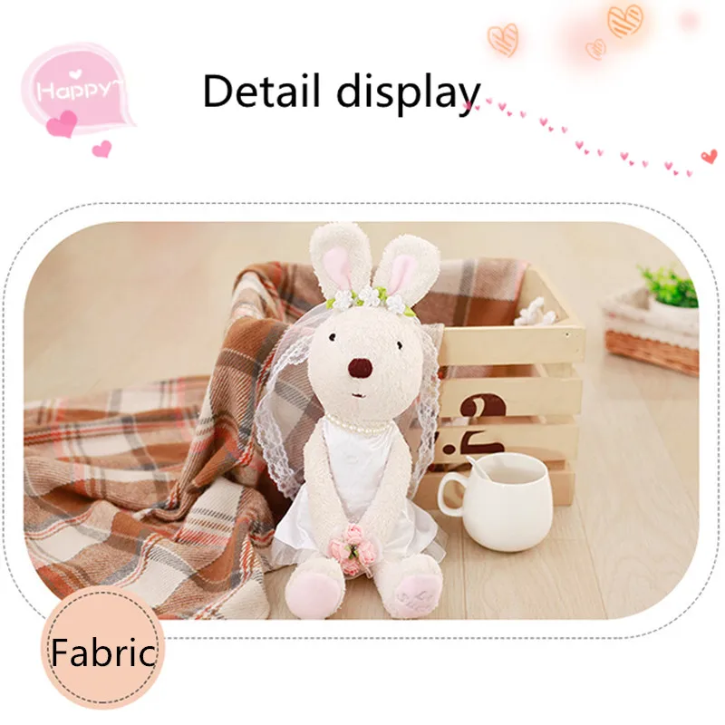 45 cm kawaii Rabbit plush toys bunny Stuffed dolls kids gifts clothes can be off cartoon Movies happy gift for | Игрушки и хобби