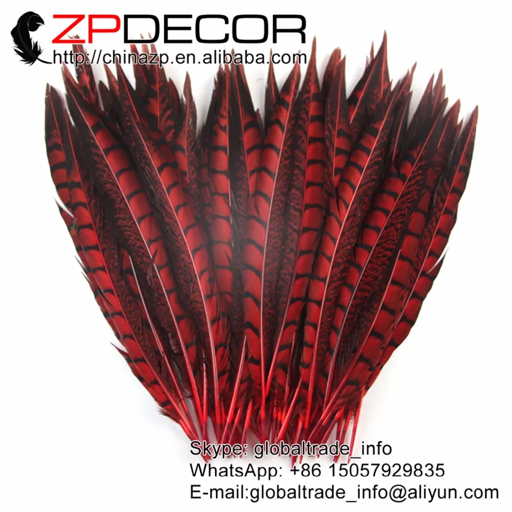 Ведущим поставщиком zpdecor 30-35 см(12-14 дюймов) 50 шт./лот пикантные Хорошее качество окрашенная леди Амхерст хвост перья для свадебного декора