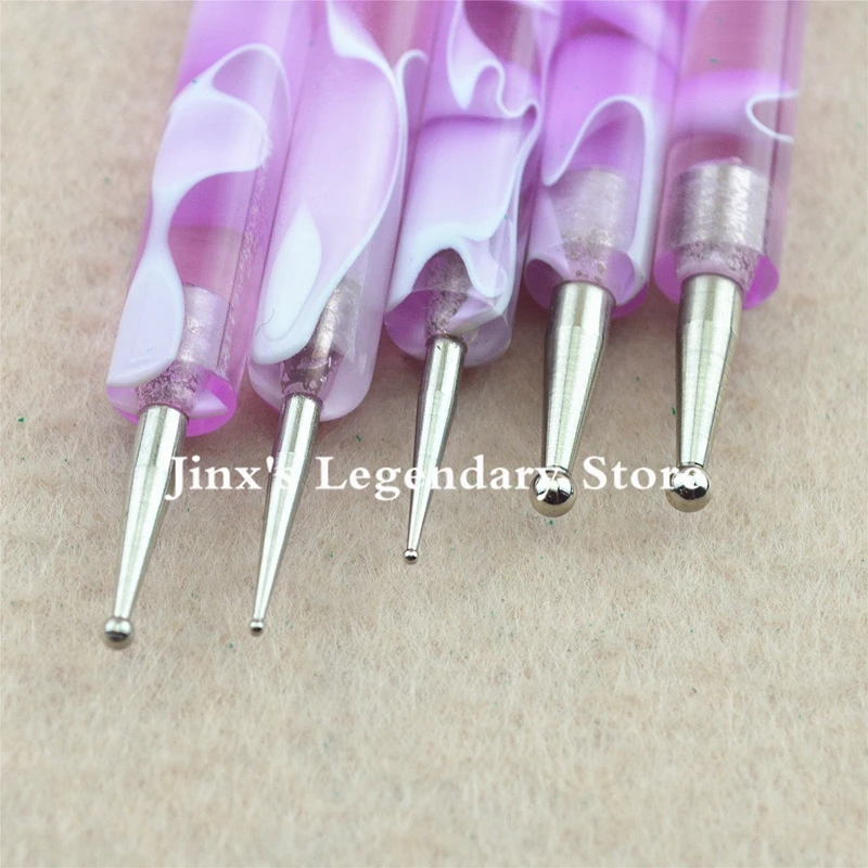 Стальная ручка для точечного маникюра 5 шт. инструменты дизайна ногтей