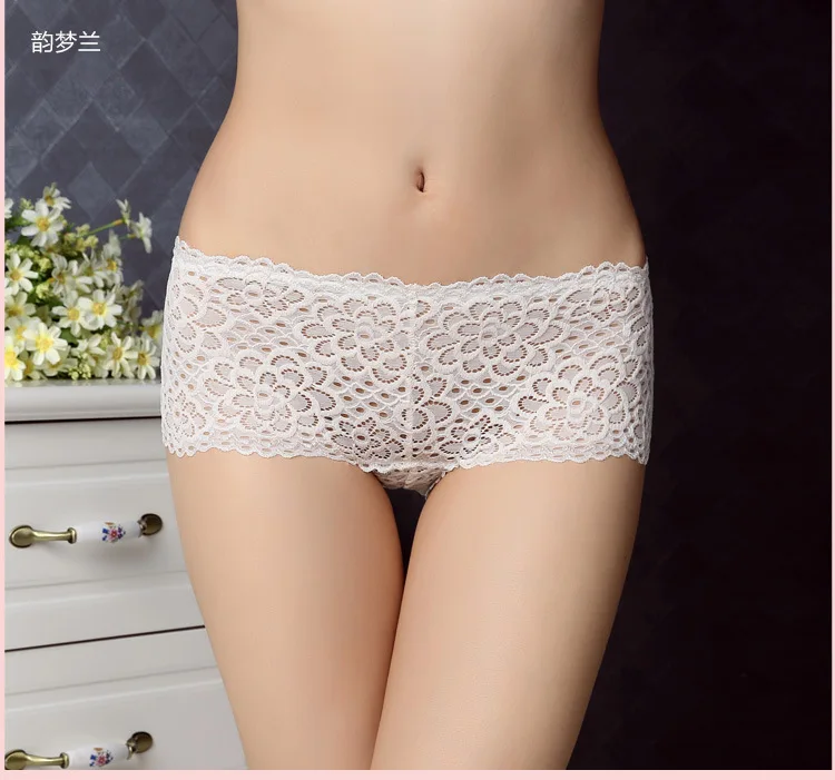 Бесплатная доставка новинка кружевные боксеры без следов на талии женское