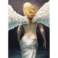 5d diy diamond painting angel back view picture diamond embroidery cross stitch needlework full drill mosaic home decor gift