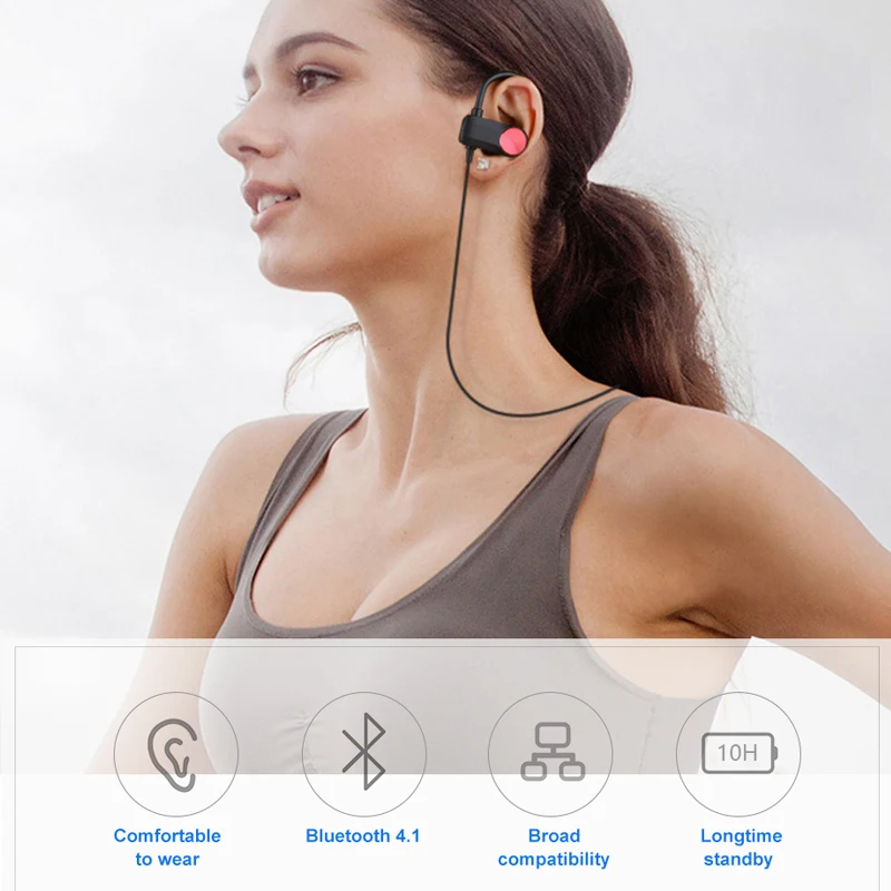 Wonstart V8 шейным Беспроводной наушники спортивные Bluetooth с микрофоном гарнитура fone de