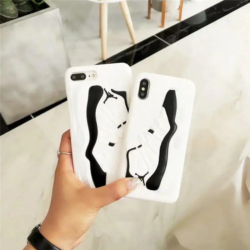 Для iphone 8 7 6 6s plus X чехол Модный 3D спортивный баскетбольный башмак Мягкий