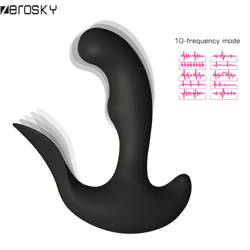 Zerosky 10 Frequency Vibrator Prostate Stimulator Anal Plug Massager Remote Control Heating Butt Sex Toys For Men | Красота и