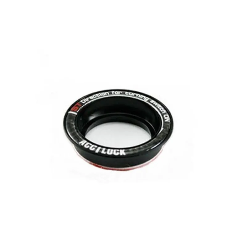 For2005-2012 Ford Focus автомобиль светящаяся наклейка на зажигание переключатель украшения наклейки Ключ отверстие Круглый предохранительный элемент аксессуары автомобиль Стайлинг - Название цвета: black