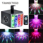Светодиодный светильник для дискотеки, 18 Вт, DMX 512, диджейский RGB светодиодный вечерние светильник с активацией звуком и пультом дистанционного управления, диско-лампа, меняющая цвет, сценическая лампа для свадьбы