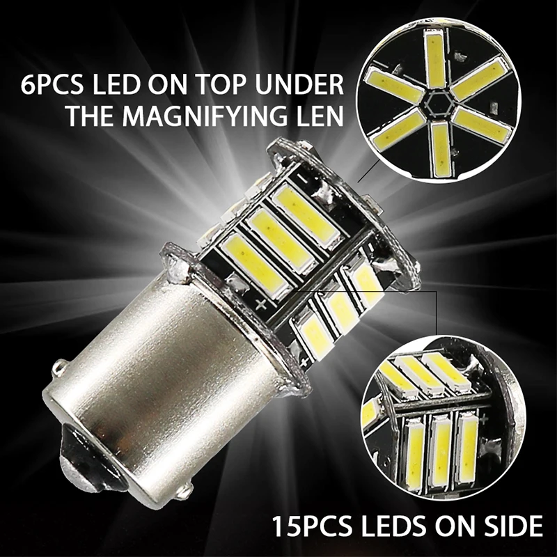 HLXG 2 шт. Canbus 1156 BA15S 21SMD светодиодный задний фонарь обратный светильник лампочка 7506