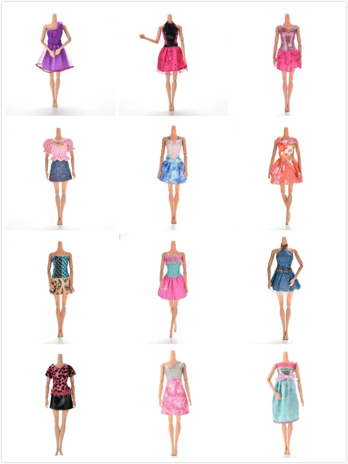 

One Set Fashion Original Doll Skirt Beautiful Handmade Party Outfit Handmade Blue Dress For Girl Original Doll