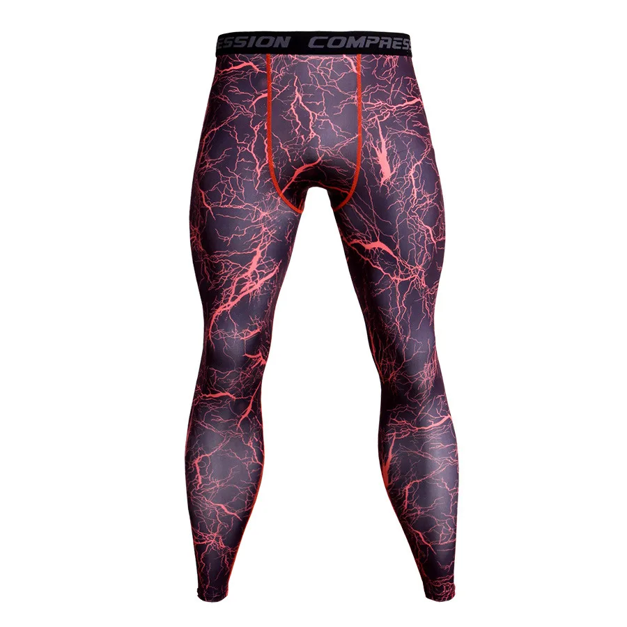 KC-01 Камуфлированные облегающие Штаны спортивные колготки Для мужчин для бега, футбола тренировочные брюки для фитнеса, леггинсы Мужская спортивная одежда, брюки - Цвет: KC-01