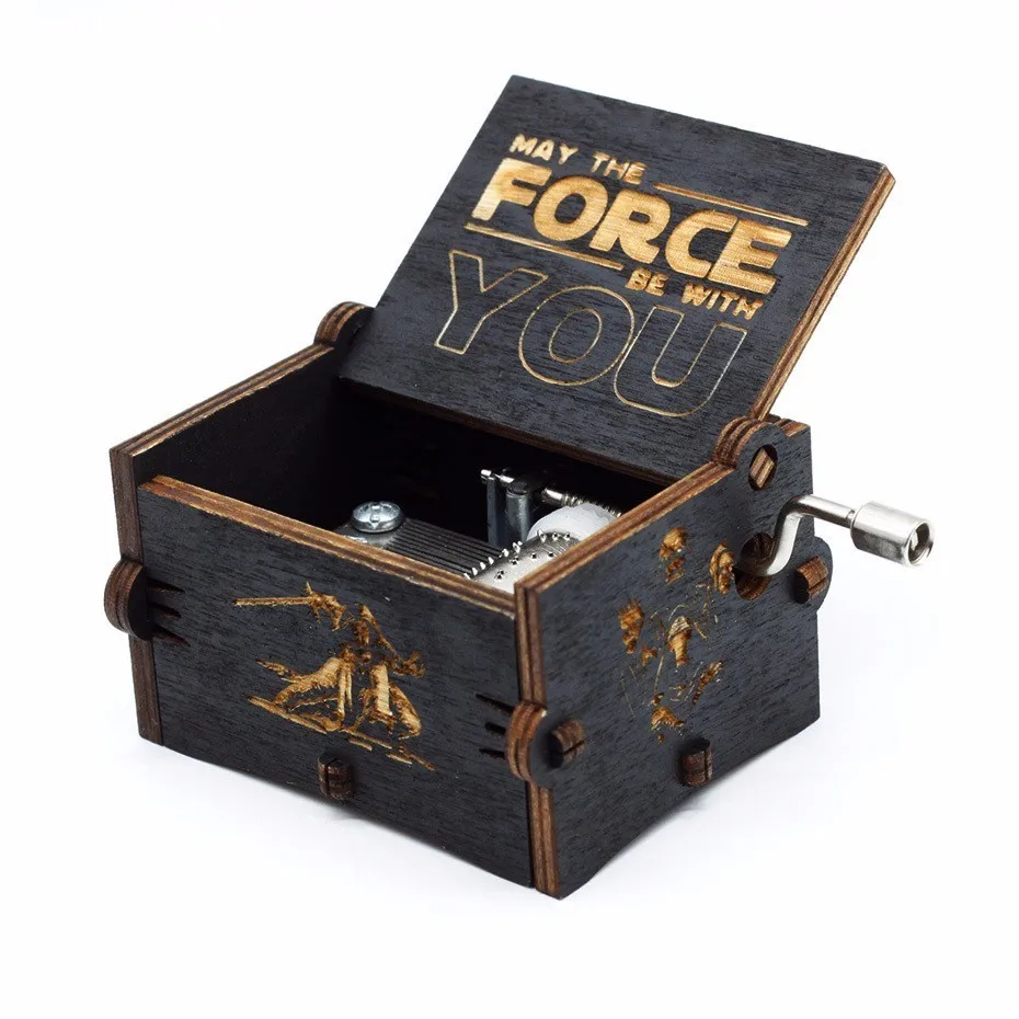 Star War Красный жемчуг Дракона Игра престолов Красавица и Чудовище город неба луна Рив деревянная музыкальная шкатулка Звездные войны Рождественский подарок - Цвет: Star War