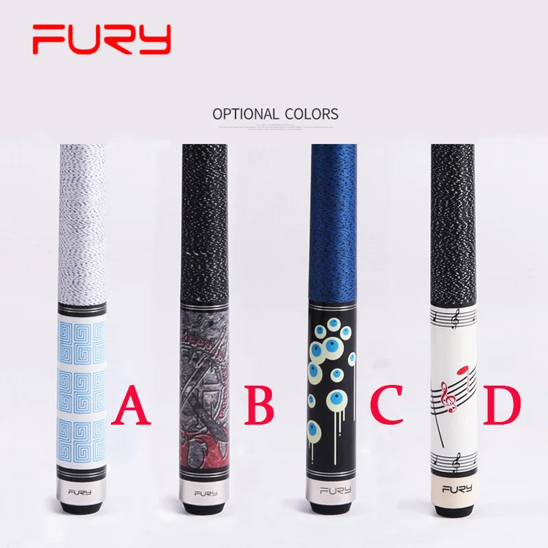 

2018 Maple FURY Billiard Pool Cue 12.75mm/11.75mm Tips With Black Pool Cues Case A/B/C/D China