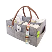 women multi function handbag baby diaper organizer foldable felt storage case bag lady portable changeable compartments for mom