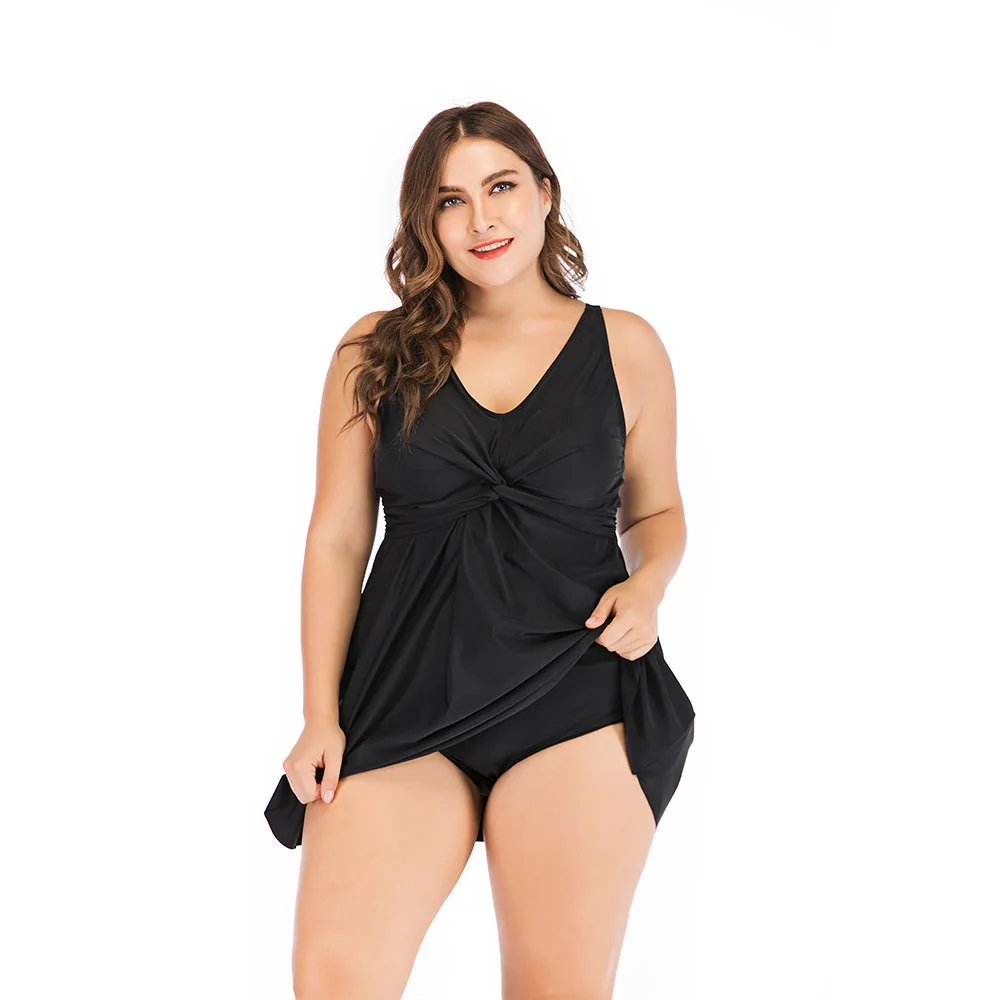 VVTS Plus Size Swimwear Women Girl Swimsuit Sexy Tankini Set Two-piece Suits Print Padded Bandage Bathing Swimdress Sets 5XL | Мать и