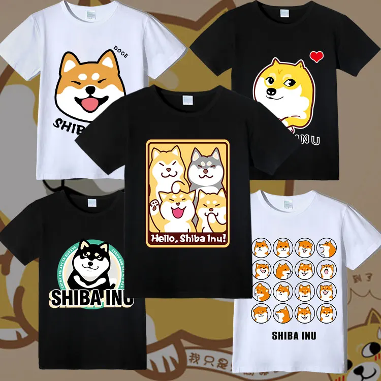 Футболка DOGE для косплея аниме шиба ину летняя футболка собак студенческие