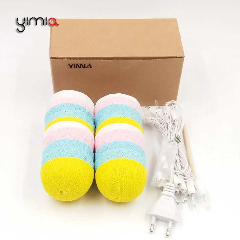 СВЕТОДИОДНАЯ Гирлянда в виде шариков из Таиланда|cotton ball light|cotton light ledballs cotton |