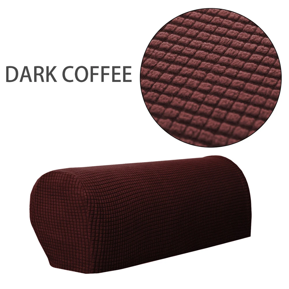 Dark Coffee Чехол на диванСовершенно стиль 1 пара Съемная рука стрейч-диван стул протектор кресло Чехлы диван с подлокотниками крышка Твердый чехол для дивана чехлы на диванчехол для дивана - Цвет: Dark Coffee