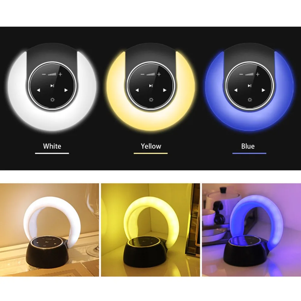 Bluetooth Динамик светодио дный ночник Moon Bay Touch Панель с окружающей среды домашнего