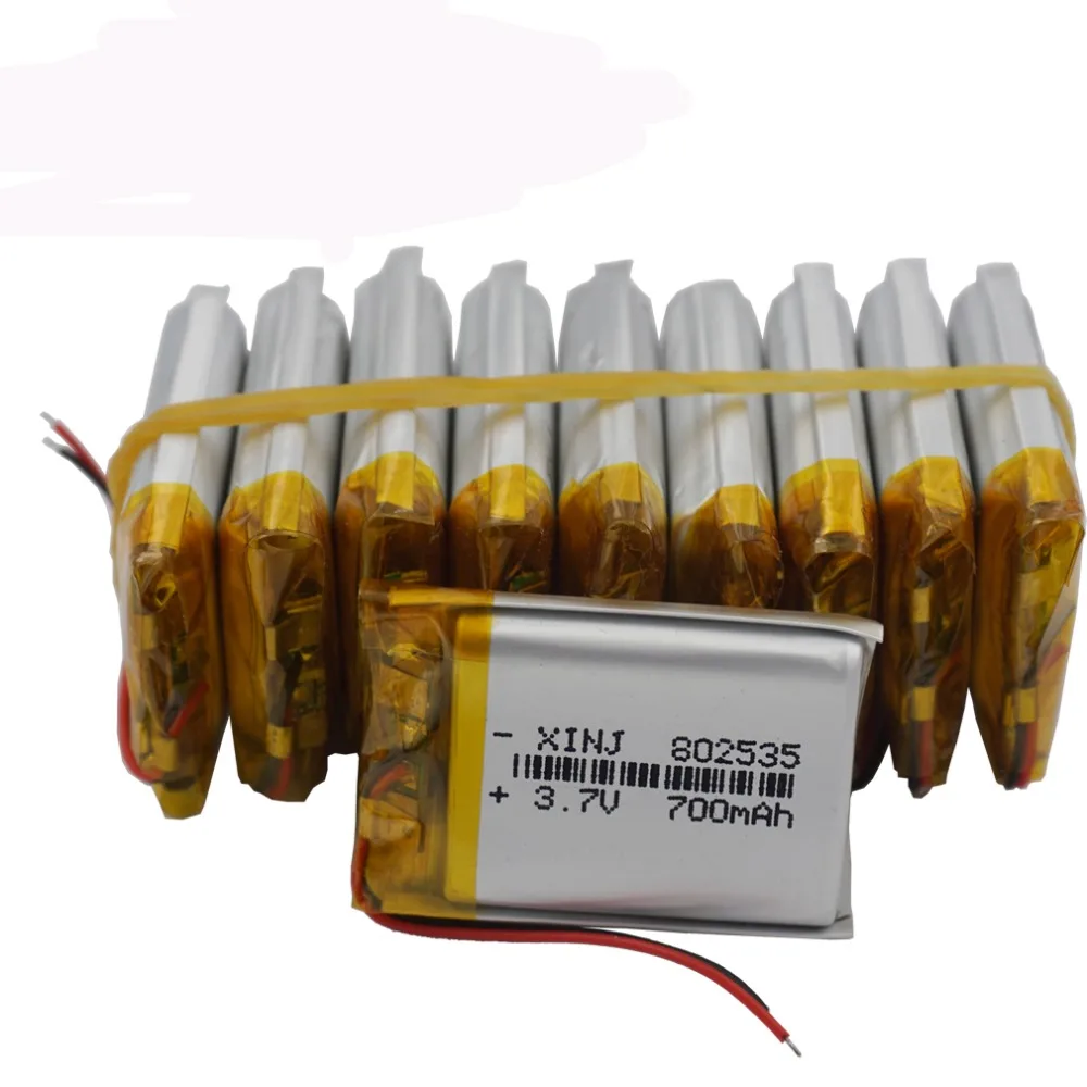 XINJ 3 7 V 700 mAh литий-полимерный аккумулятор Li ion li-po cell 802535 для MP4 Электронная книга
