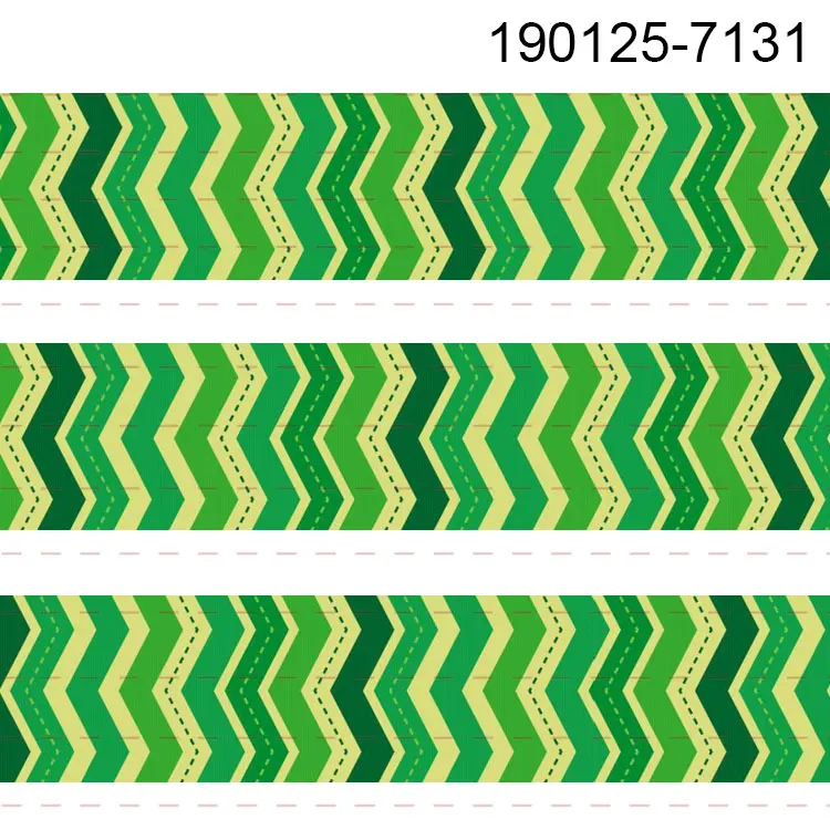 10 ярдов-разные размеры-зеленая лента клевера напечатанная лента Grosgrain